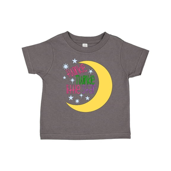 Inktastic Twinkle Twinkle Little Star with Yellow Moon Boys or Girls Toddler T-Shirt