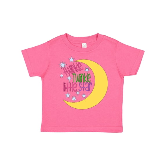 Inktastic Twinkle Twinkle Little Star with Yellow Moon Boys or Girls Toddler T-Shirt