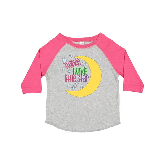 Inktastic Twinkle Twinkle Little Star with Yellow Moon Boys or Girls Toddler T-Shirt
