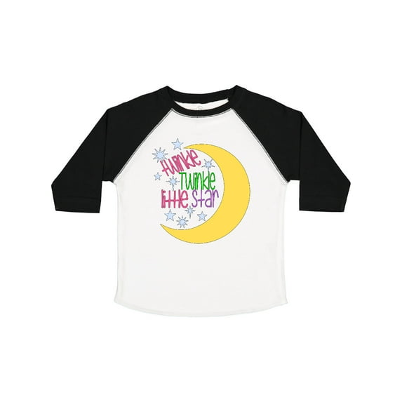 Inktastic Twinkle Twinkle Little Star with Yellow Moon Boys or Girls Toddler T-Shirt