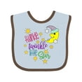 thumbnail image 1 of Inktastic Twinkle, Twinkle, Little Star with Yellow Moon in Night Cap Boys or Girls Baby Bib, 1 of 4