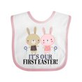 thumbnail image 1 of Inktastic Twins First Easter Boy Girl Boys or Girls Baby Bib, 1 of 4