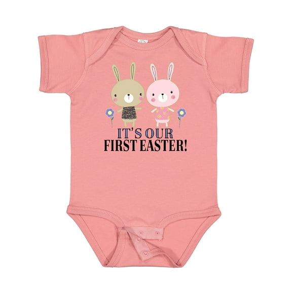 Inktastic Twins First Easter Boy Girl Boys or Girls Baby Bodysuit