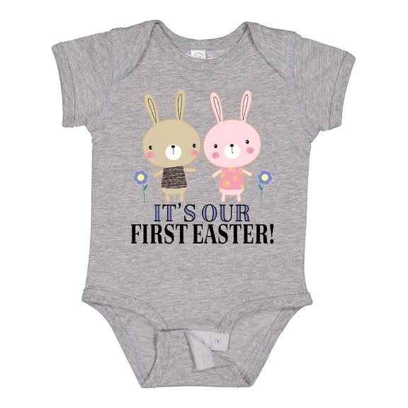 Inktastic Twins First Easter Boy Girl Boys or Girls Baby Bodysuit