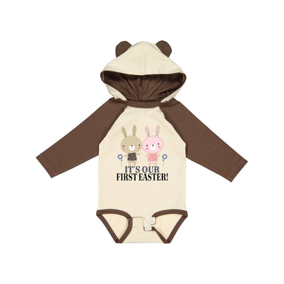 Inktastic Twins First Easter Boy Girl Boys or Girls Long Sleeve Baby Bodysuit