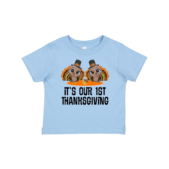 Inktastic Twins First Thanksgiving Turkey Boys or Girls Baby T-Shirt