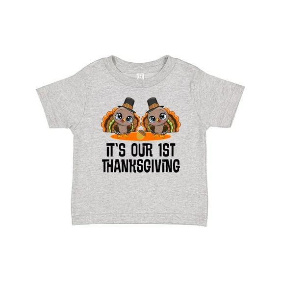 Inktastic Twins First Thanksgiving Turkey Boys or Girls Baby T-Shirt