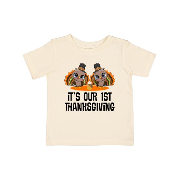 Inktastic Twins First Thanksgiving Turkey Boys or Girls Baby T-Shirt