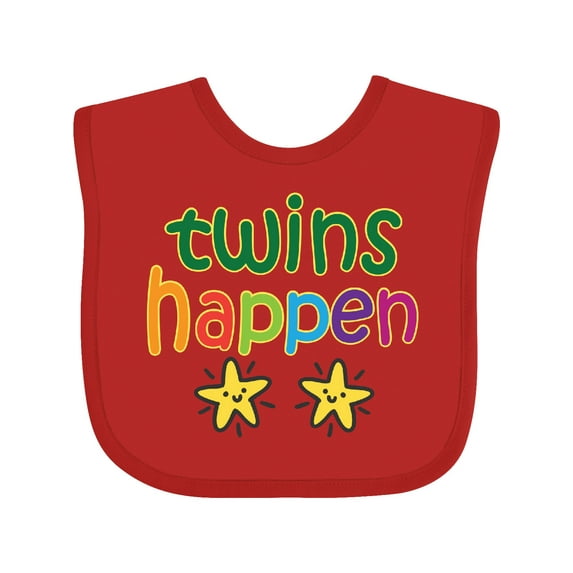 Inktastic Twins Happen Baby Gift Boys or Girls Baby Bib