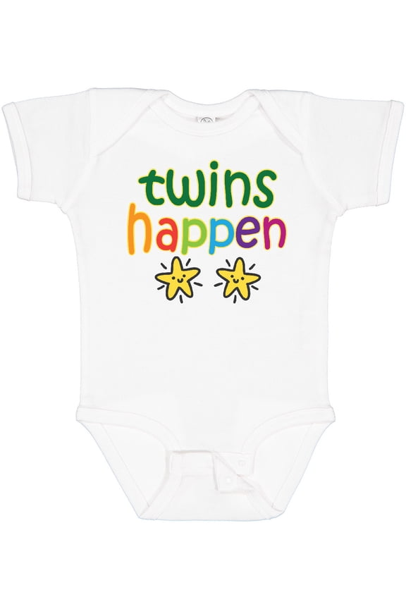 Twins Happen Baby Gift Boys or Girls Baby Bodysuit