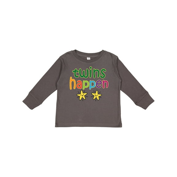 Inktastic Twins Happen Baby Gift Boys or Girls Long Sleeve Toddler T-Shirt