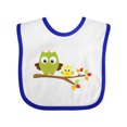 thumbnail image 1 of Inktastic Two Cute Owls on a Branch Boys or Girls Baby Bib, 1 of 4