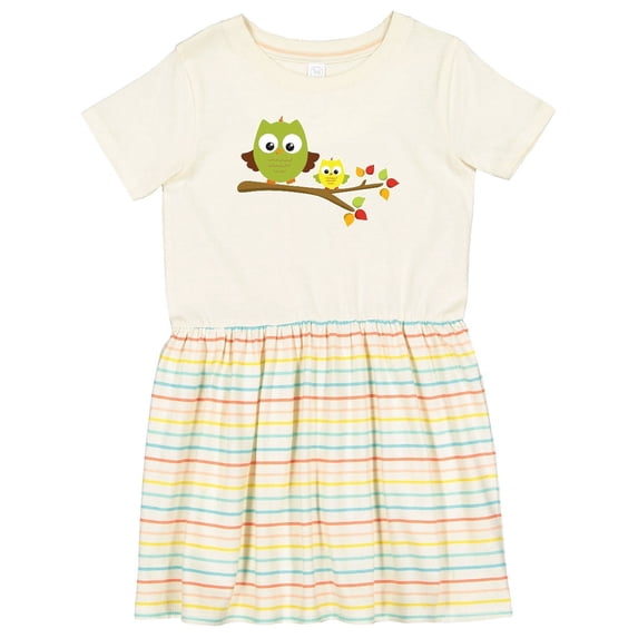 Inktastic Two Cute Owls on a Branch Girls Toddler Dress