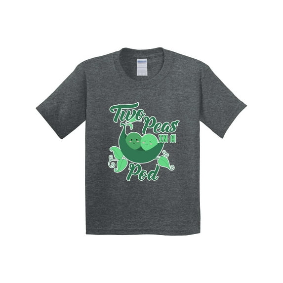 Inktastic Two Peas in a Pod with Faces Youth T-Shirt