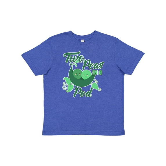 Inktastic Two Peas in a Pod with Faces Youth T-Shirt
