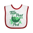 thumbnail image 1 of Inktastic Two Peas in a Pod with Faces Boys or Girls Baby Bib, 1 of 4