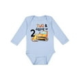 thumbnail image 1 of Inktastic Two and Digging It Bulldozer 2nd Birthday Boys or Girls Long Sleeve Baby Bodysuit, 1 of 5