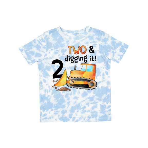 Inktastic Two and Digging It Bulldozer 2nd Birthday Boys or Girls Toddler T-Shirt