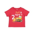 thumbnail image 1 of Inktastic Two and Digging It Bulldozer 2nd Birthday Boys or Girls Toddler T-Shirt, 1 of 5