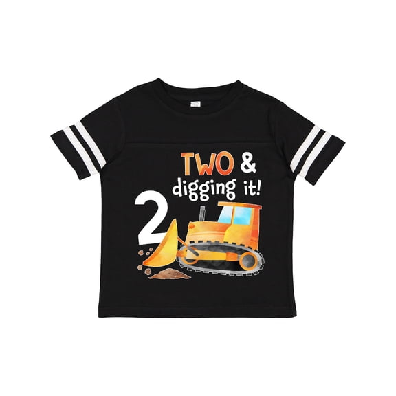 Inktastic Two and Digging It Bulldozer 2nd Birthday Boys or Girls Toddler T-Shirt