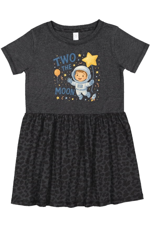 Two the Moon Astronaut 2nd Birthday Girls Toddler Dress