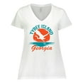 thumbnail image 1 of Inktastic Tybee Island Georgia Women's Plus Size V-Neck T-Shirt, 1 of 5
