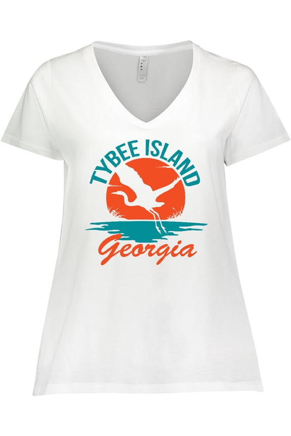 Tybee Island Georgia Women's Plus Size V-Neck T-Shirt