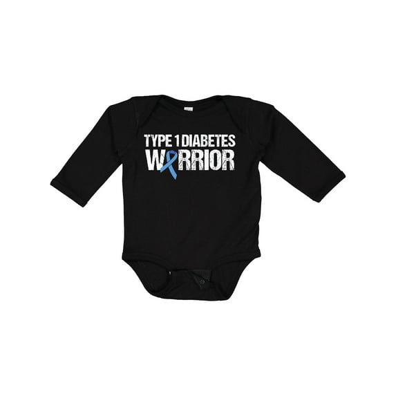 Inktastic Type 1 Diabetes Warrior Boys or Girls Long Sleeve Baby Bodysuit