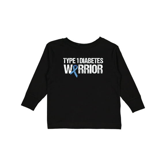 Inktastic Type 1 Diabetes Warrior Boys or Girls Long Sleeve Toddler T-Shirt