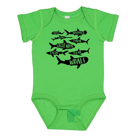 Inktastic Types of Sharks Boys or Girls Baby Bodysuit
