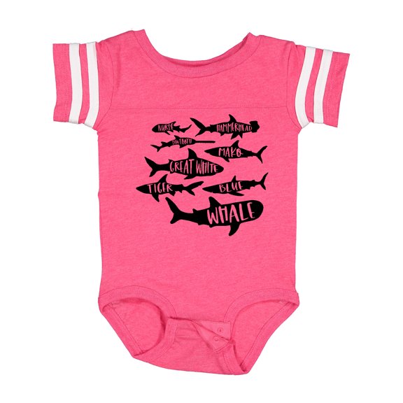 Inktastic Types of Sharks Boys or Girls Baby Bodysuit