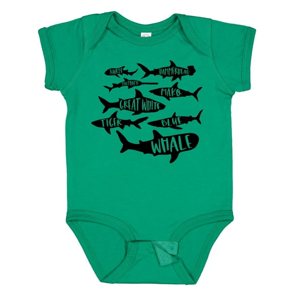 Inktastic Types of Sharks Boys or Girls Baby Bodysuit