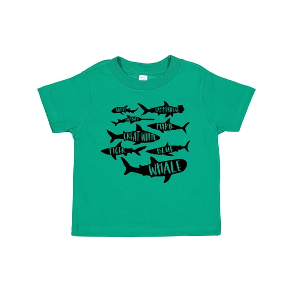Inktastic Types of Sharks Boys or Girls Toddler T-Shirt