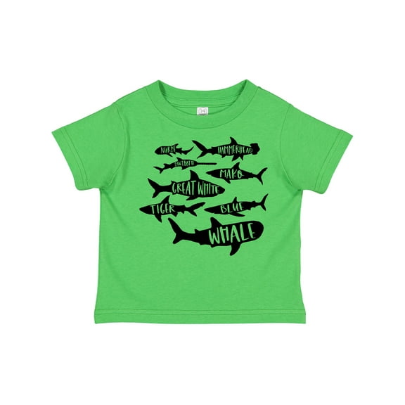 Inktastic Types of Sharks Boys or Girls Toddler T-Shirt