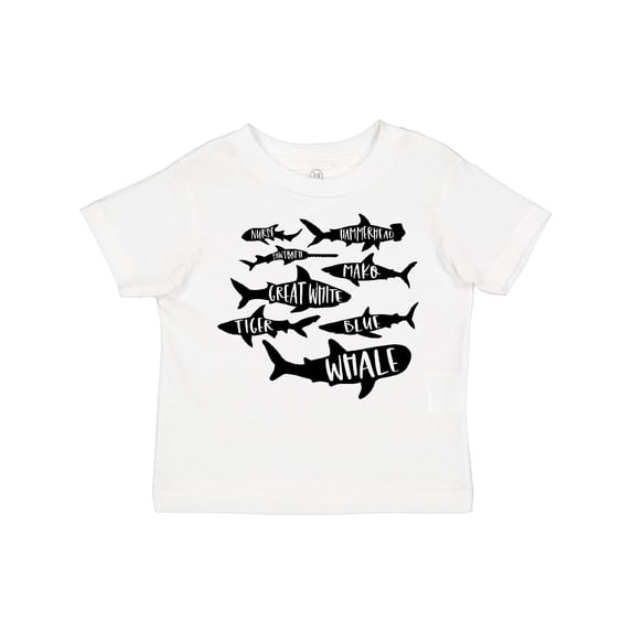 Inktastic Types of Sharks Boys or Girls Toddler T-Shirt
