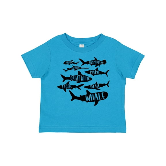 Inktastic Types of Sharks Boys or Girls Toddler T-Shirt