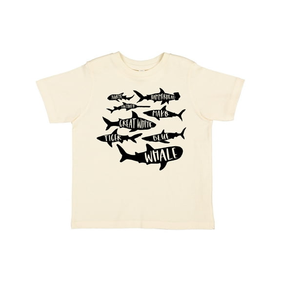 Inktastic Types of Sharks Boys or Girls Toddler T-Shirt