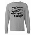 thumbnail image 1 of Inktastic Types of Sharks Long Sleeve T-Shirt, 1 of 5
