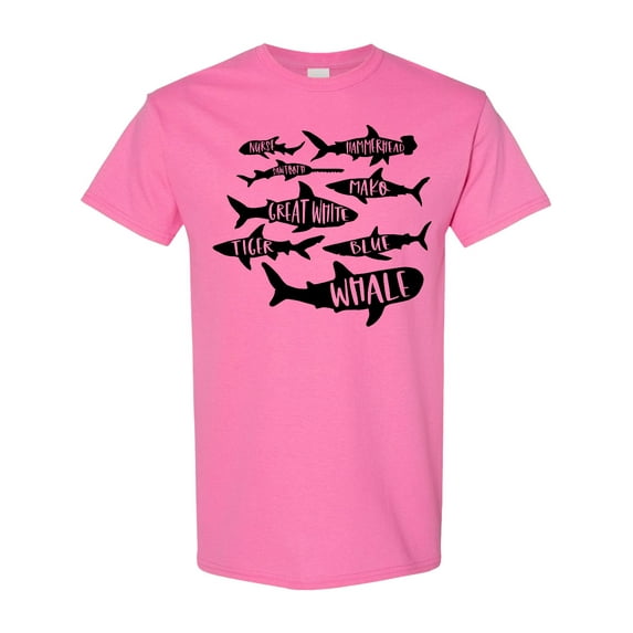 Inktastic Types of Sharks T-Shirt