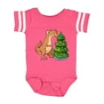 thumbnail image 1 of Inktastic Tyrannosaurus Rex Decorating Christmas Tree Boys or Girls Baby Bodysuit, 1 of 5