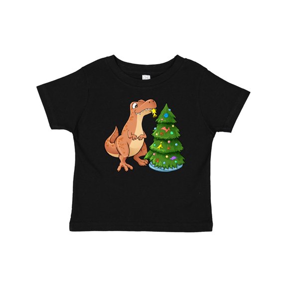 Inktastic Tyrannosaurus Rex Decorating Christmas Tree Boys or Girls Baby T-Shirt