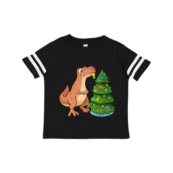 Inktastic Tyrannosaurus Rex Decorating Christmas Tree Boys or Girls Toddler T-Shirt