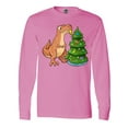 thumbnail image 1 of Inktastic Tyrannosaurus Rex Decorating Christmas Tree Long Sleeve T-Shirt, 1 of 5