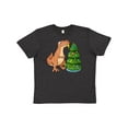 thumbnail image 1 of Inktastic Tyrannosaurus Rex Decorating Christmas Tree Youth T-Shirt, 1 of 5
