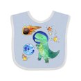 thumbnail image 1 of Inktastic Tyrannosaurus Rex Vs. Meteor Fun Space Dinosaur Boys or Girls Baby Bib, 1 of 4
