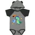 thumbnail image 1 of Inktastic Tyrannosaurus Rex Vs. Meteor Fun Space Dinosaur Boys or Girls Baby Bodysuit, 1 of 5