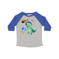 thumbnail image 1 of Inktastic Tyrannosaurus Rex Vs. Meteor Fun Space Dinosaur Boys or Girls Toddler T-Shirt, 1 of 5
