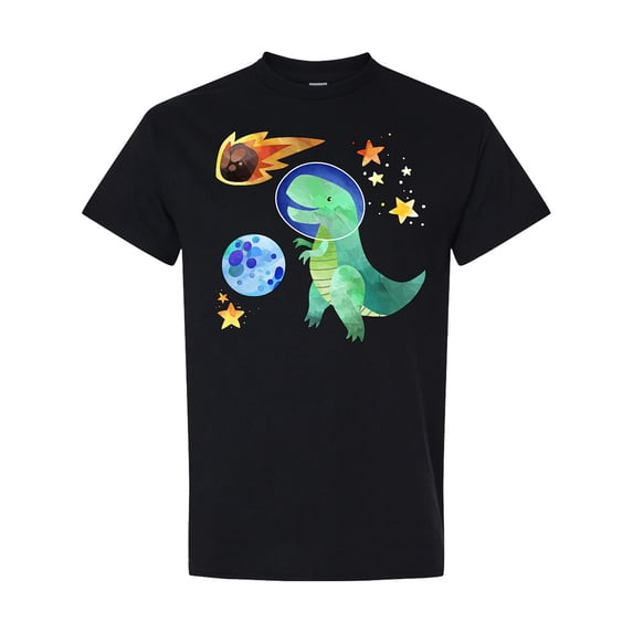 Inktastic Tyrannosaurus Rex Vs. Meteor Fun Space Dinosaur T-Shirt
