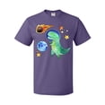 thumbnail image 1 of Inktastic Tyrannosaurus Rex Vs. Meteor Fun Space Dinosaur T-Shirt, 1 of 5