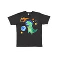 thumbnail image 1 of Inktastic Tyrannosaurus Rex Vs. Meteor Fun Space Dinosaur T-Shirt, 1 of 5